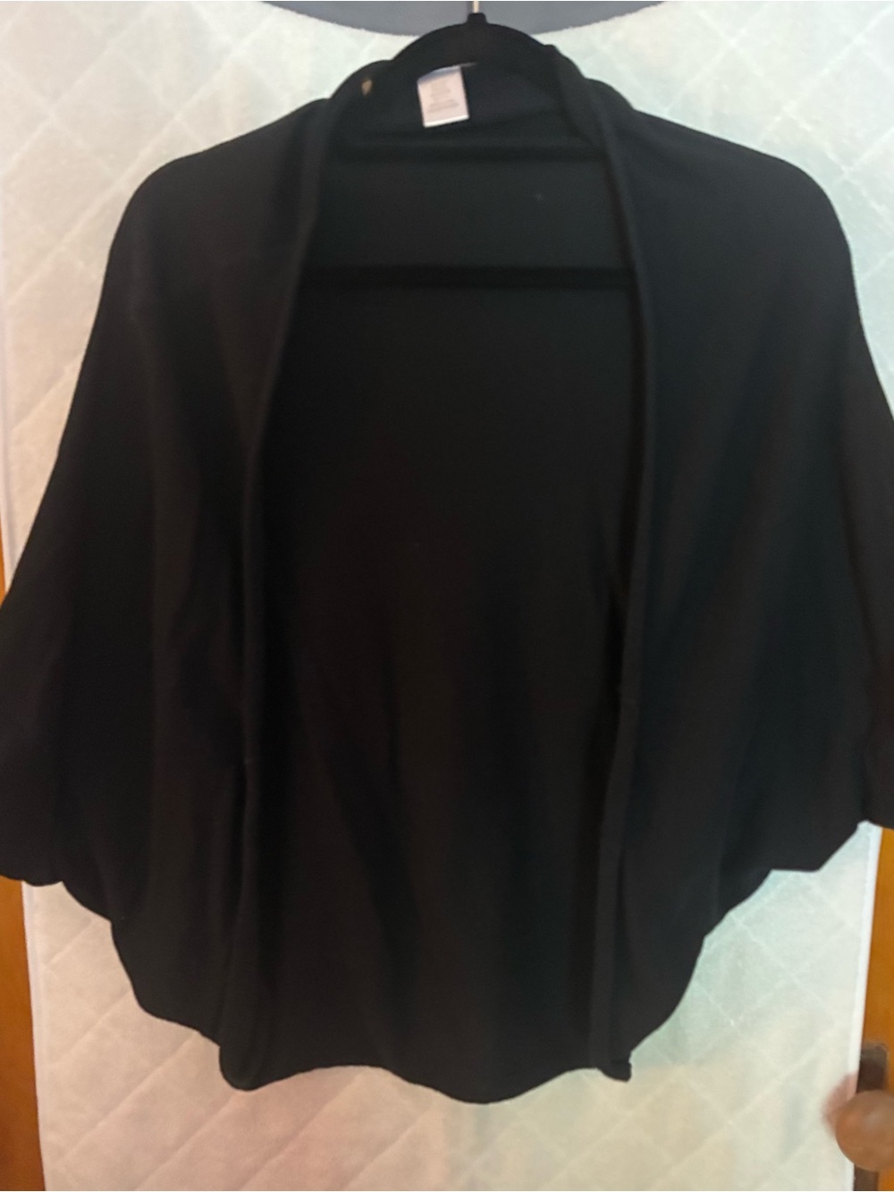 Black Women's Open-Front Sweater Shrug